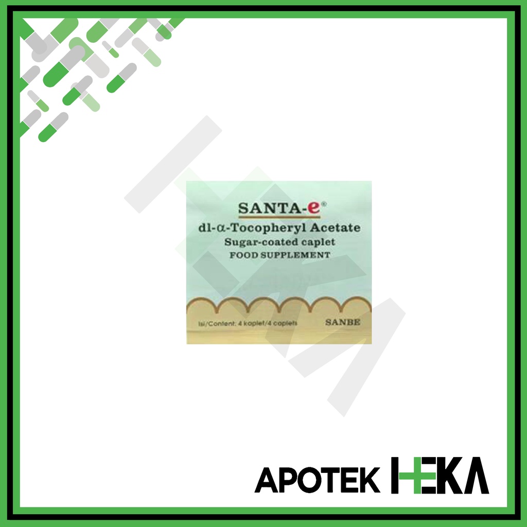 Santa E Kaplet Strip isi 4 Tablet - Suplemen Vitamin E 100 IU (SEMARANG)