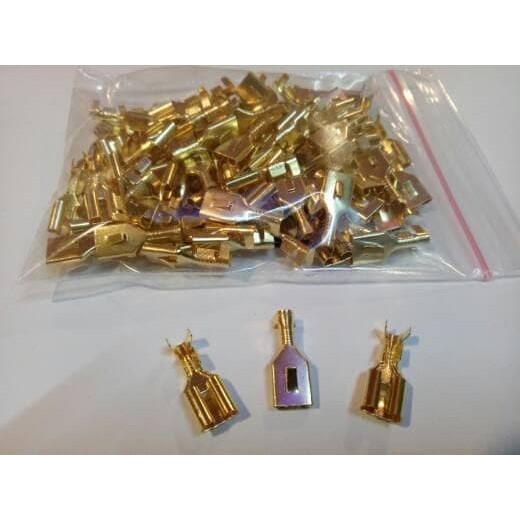 [BISA COD] Skun Kabel Female F-2.5 2.5Mm Kuningan DISKON