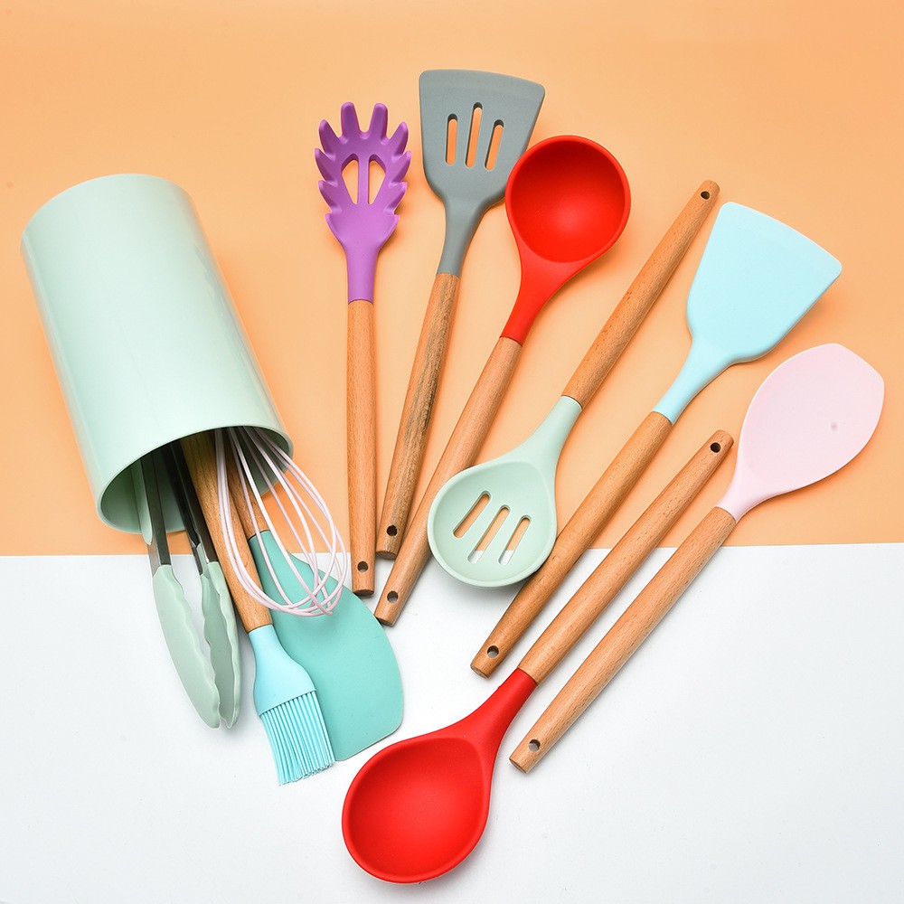 Silicone Spatula 11 Pcs Colourful / Spatula Silikon 11 Set Warna Warni
