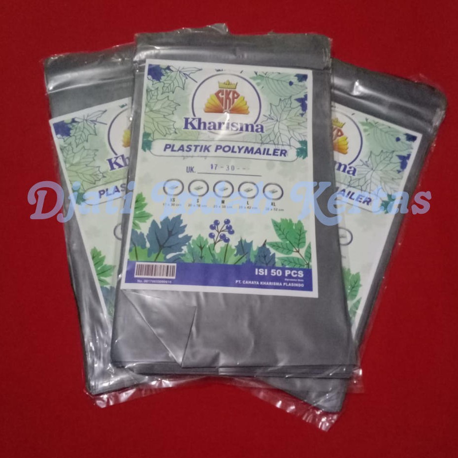 Plastik Packing Polymailer - KHARISMA - Ukuran 38 x 52 Warna Silver Isi 50 pcs