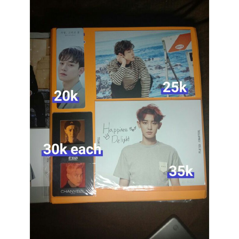 Postcard Photoslide EXO official Chanyeol Chen Bookmark