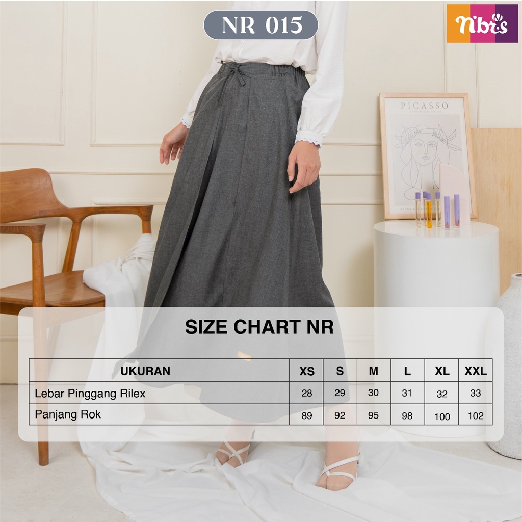 Nibras Rok NR 15 Bahan Supernova Bawahan Wanita Muslimah Rok Fashion Trendi by Nibras Bisa COD