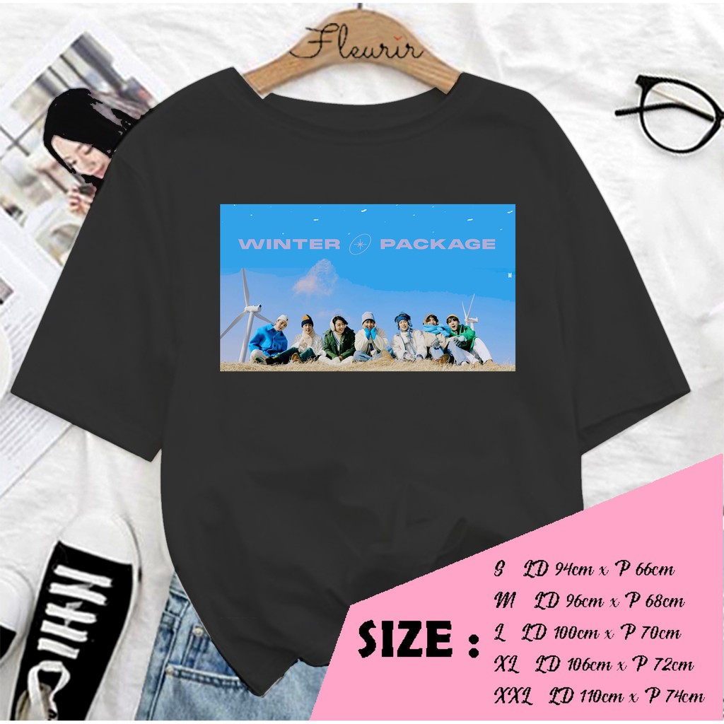 FLEURIR - KAOS  WINTER EDITION KPOP WANITA DEWASA LENGAN PENDEK TEE UNISEX