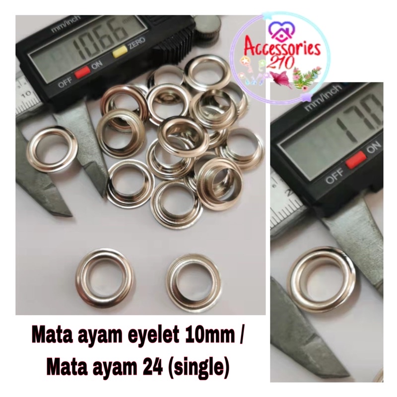 10gross mata ayam eyelet 10mm / mata ayam 24 single