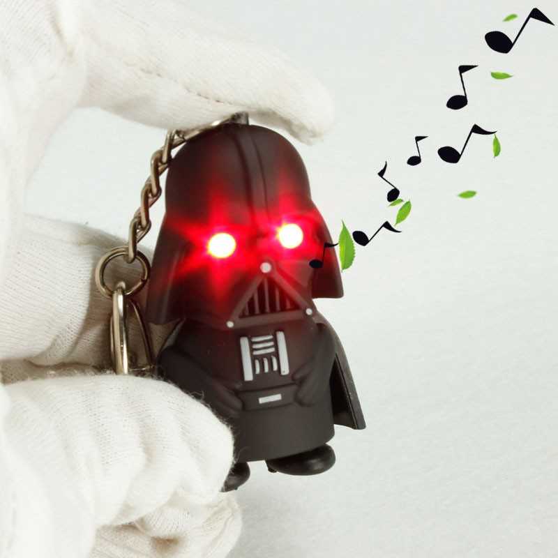 Gantungan Kunci Tas Dengan Musilk LED Model Darth Vader Star Wars || Keychain Mainan Barang Unik Murah Lucu - BS-050
