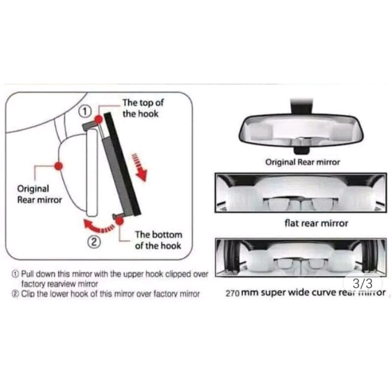 kaca spion mobil  tengah universal