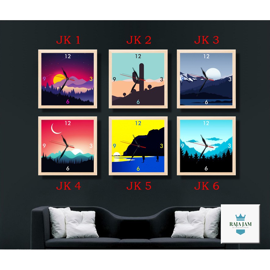 Jam Dinding Kotak Kayu Jati Belanda rajajamofficial