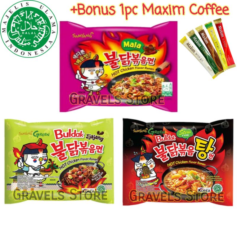 

[Bundling 3pc + BONUS] Samyang Ramen Mala + Jjajang + Stew Ramen Korea