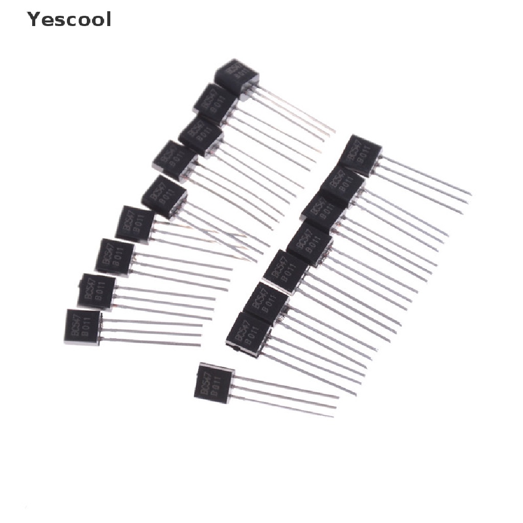 50pcs / set Transistor NPN BC547 BC547B 0.1A / 45V Warna Hitam