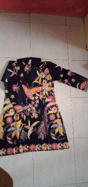 Tunik Batik Kupu , Tunik Jumbo , Dress Jumbo Batik Unggul Jaya Asj Hrb026 Kenongo Dres Natal