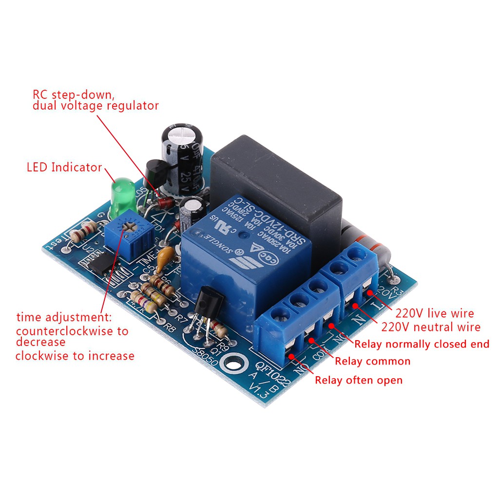 Modul Switch Relay Timer Delay ON / OFF AC 220V Adjustable