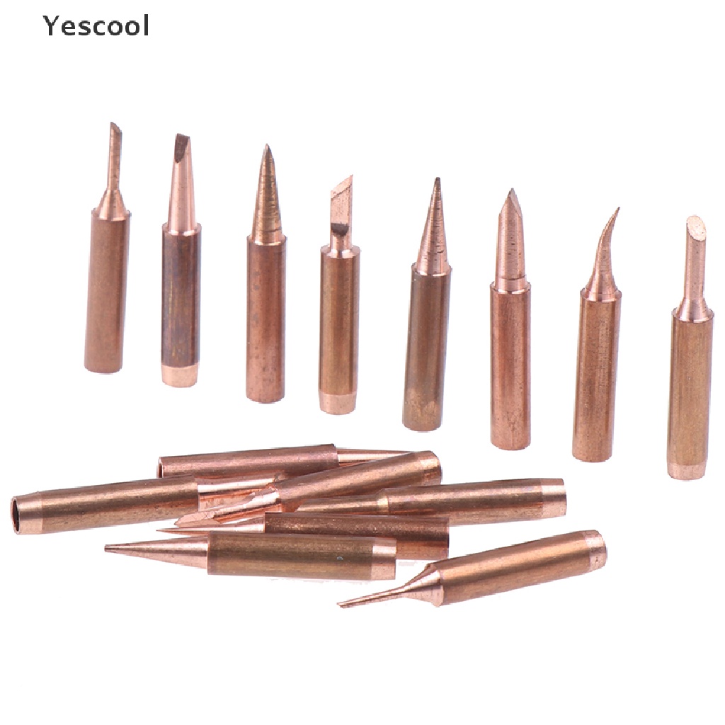 Yescool 10pcs / lot Ujung solder Besi Tembaga Diamagnetik 900m-t-k