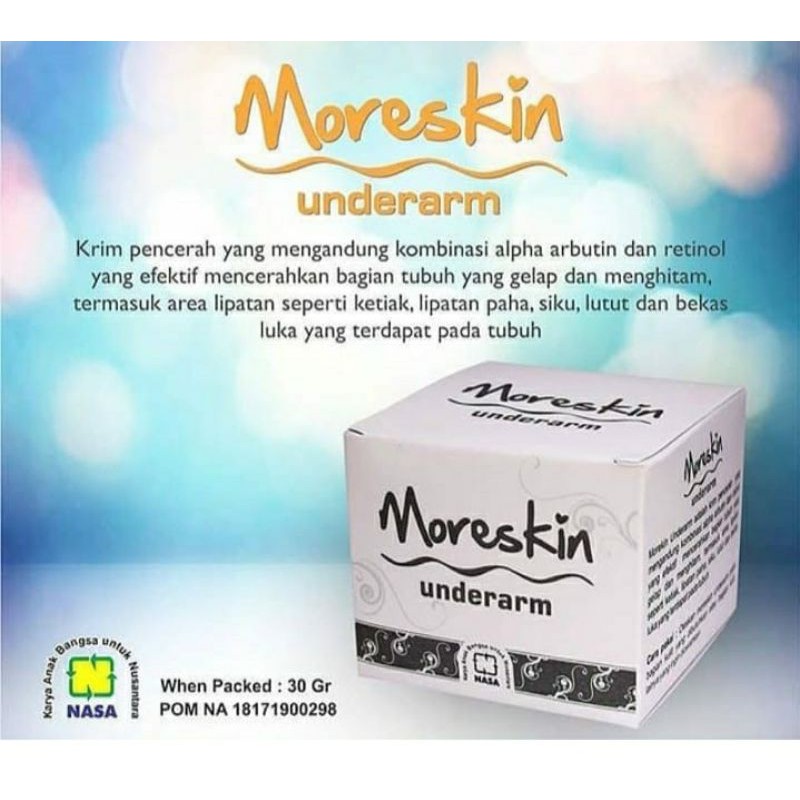 MORESKIN UNARM (CREAM PENGHILANG BEKAS LUKA & BAGIAN YG MENGHITAM)