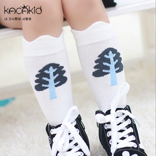 Kaos kaki korea, kaos kaki panjang selutut, kaos kaki putih motif, kaos kaki lucu