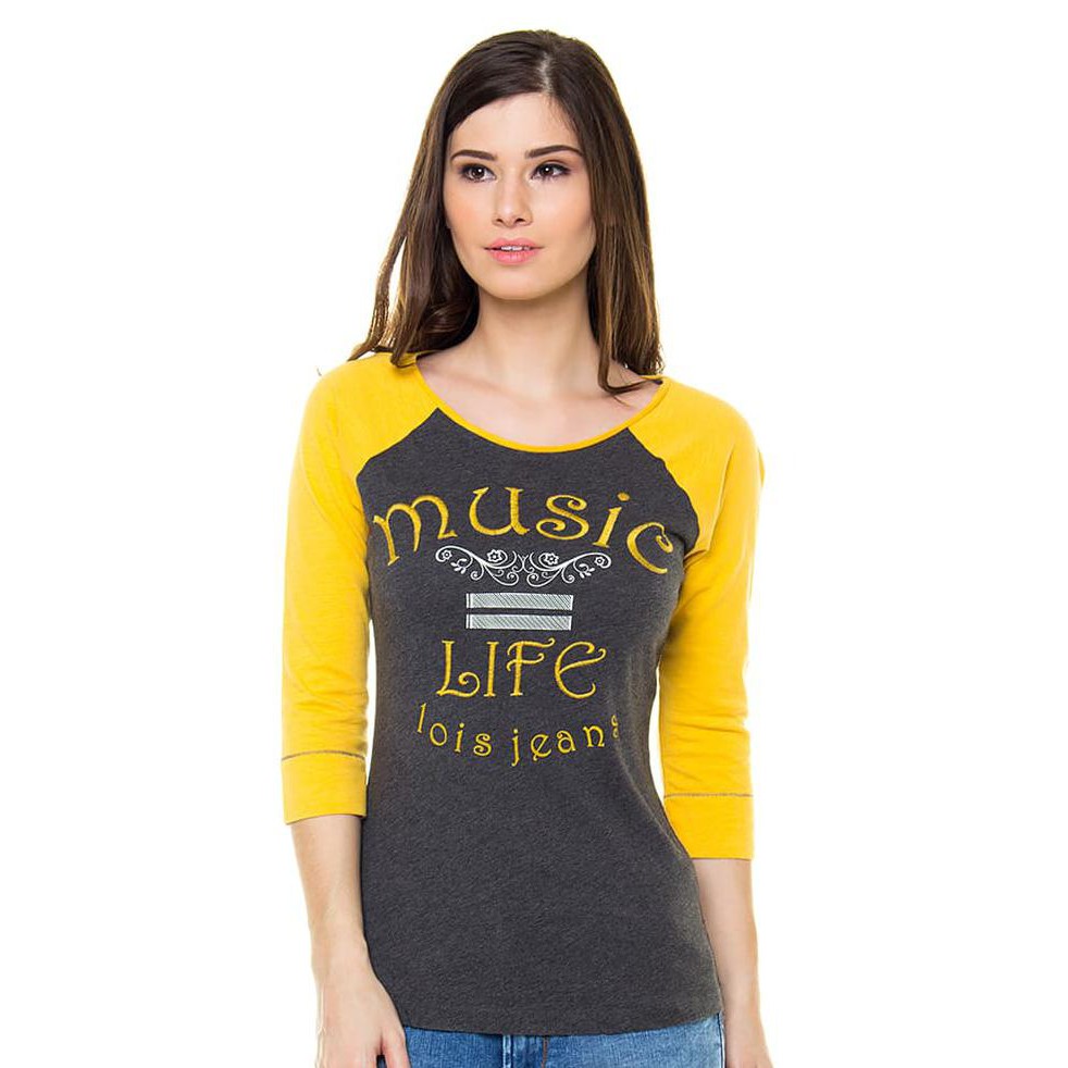 promo lois jeans original - kaos wanita ksc463 - kuning, s terbaru