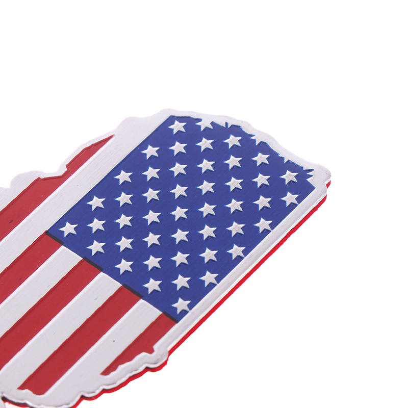 # Kaos T-Shirt Wanita Lengan Pendek Motif Print #1pc Stiker emblem / Badge Bendera Amerika Bahan alloy Untuk Mobil / Motor