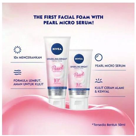 ^ KYRA ^ Nivea Facial Foam Whip Foam Pembersih Wajah No Skin Dry Out Sparkling Bright