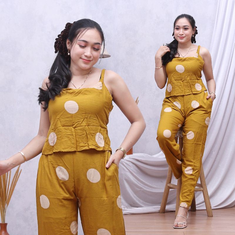 Setelan Tanktop Wanita || Vava Panjang || Baju Tidur || Santai setelan piyama || Daster Bali