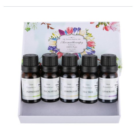 [PEWANGI] - Firstsun Set Pure Essential Fragrance Oils Aromatherapy Diffusers 10ml 5PCS - RH-05
