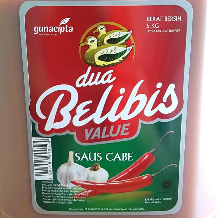 

Ready- Dua Belibis Value Saus Cabe 5 Kg