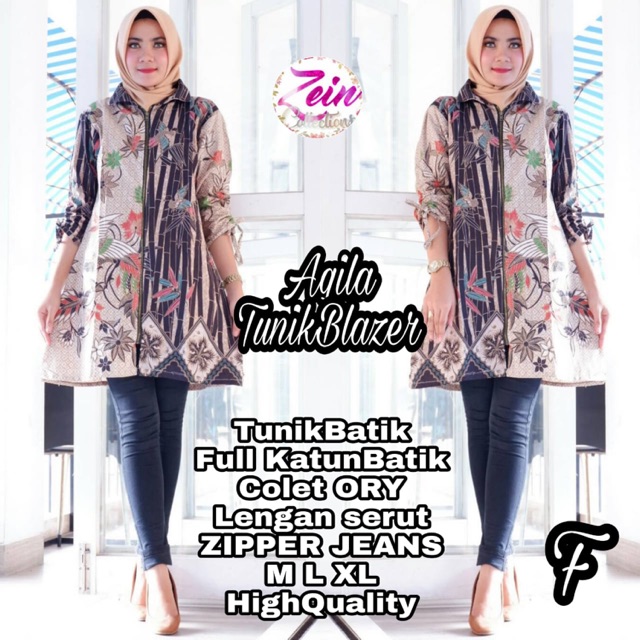 Tunik Blazer Batik Aqila