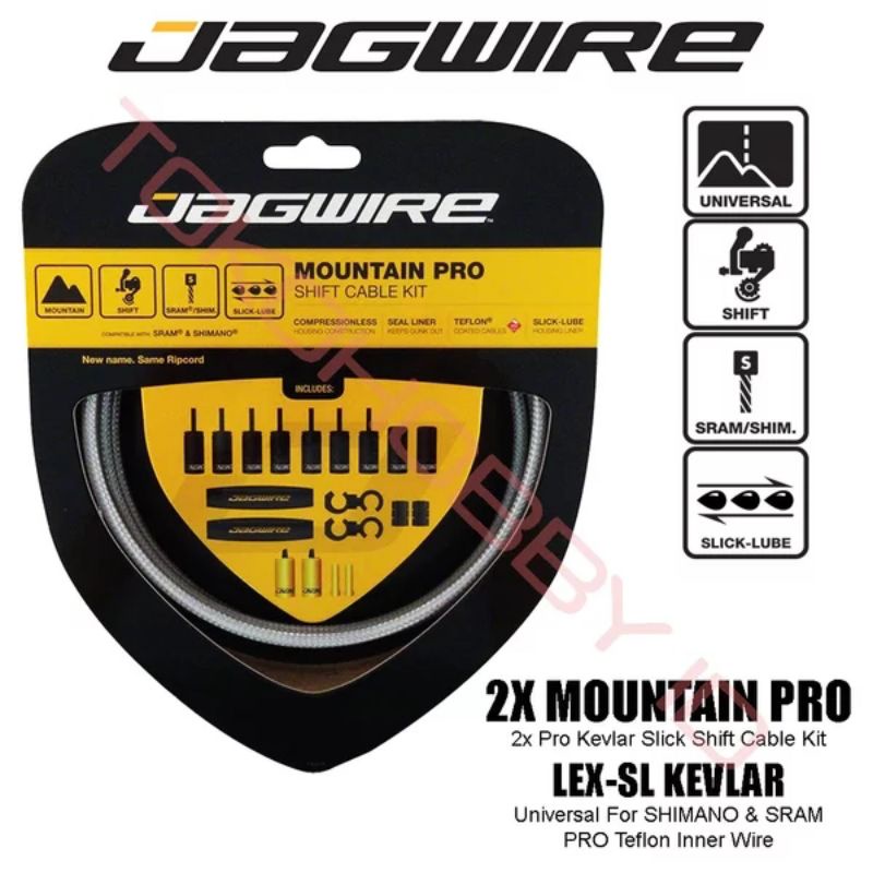 Jagwire Mountain Pro Shifter Set Silver Kevlar Braided MCK221