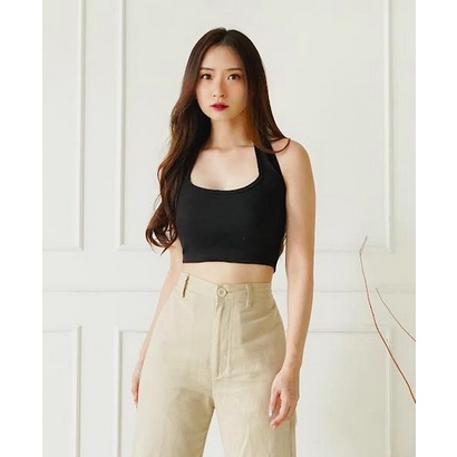 Tanktop Halter Top Crop Tank Top Tanktop Knit Atasan Wanita 151