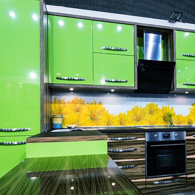 [GD] WALLPAPER PREMIUM GLOSSY GREEN HIJAU DINDING TEMBOK STICKER KITCHEN SET STIKER POLOS