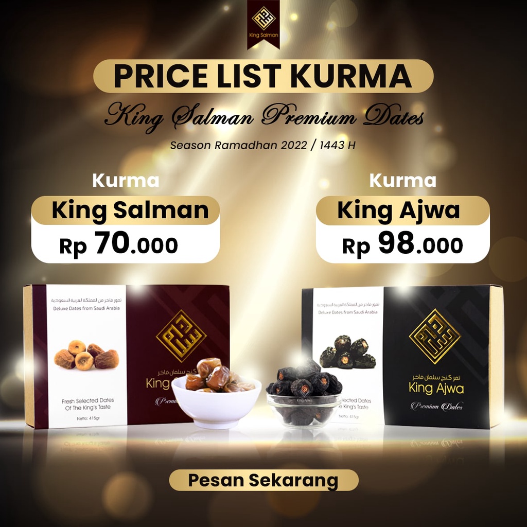

KURMA PREMIUM HAMPERS SUKARI KING SALMAN KING AJWA KURMA NABI Imunitas Kesehatan