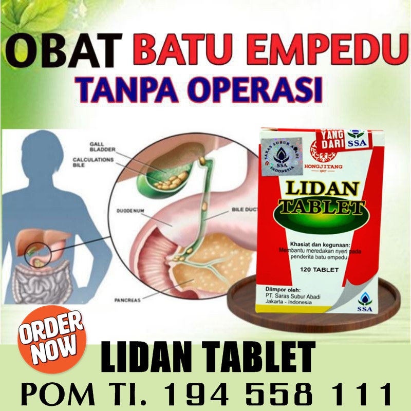

Lidan tablet obat pemecah batu empedu herbal tanpa operasi paling ampuh BPOM 120 Tablet