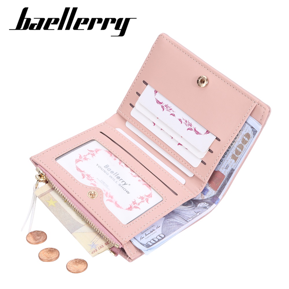 BAELLERRY N2370 Dompet Wanita Kecil Bahan Kulit PU Leather Premium WATCHKITE WKOS