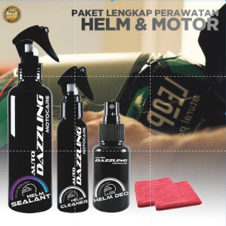 PAKET LENGKAP AUTO DAZZLING PERAWATAN HELM BONUS MICROFIBER CLEANER DAN SEALANT ( BAYAR DI TEMPAT )