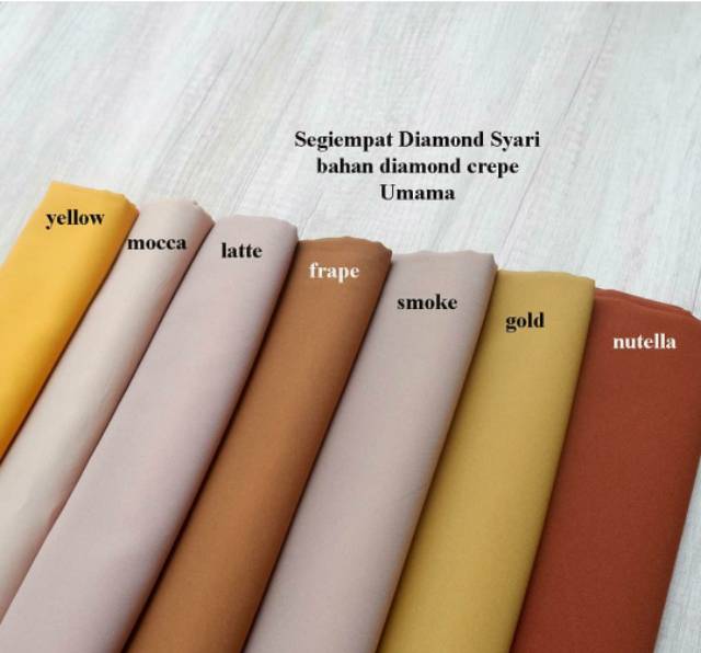 TERMURAH JILBAB SQUARE CREPE SYARI LC UMAMA/HIJAB SEGIEMPAT DIAMOND SYARI UMAMA (1KG MUAT 10PCS)