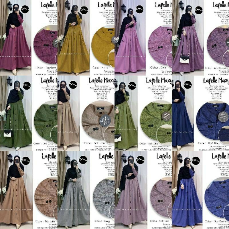 gamis lafelle maxy katun madina ori by ratu mulabees soraya al hauraa aisharana hijrah arabian