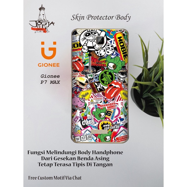 Dapat 2pcs Garskin Gionee P7 Max Motif doodle - Free Custom Motif