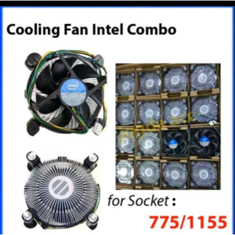 Fan Processor LGA 775 1155 Intel Combo. Cooler Cooling Fan LGA 775- 1155