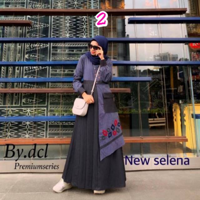 READY STOK SIAP KIRIM NEW SELENA DRESS (GAMIS SAJA) ORI DCL PREMIUM