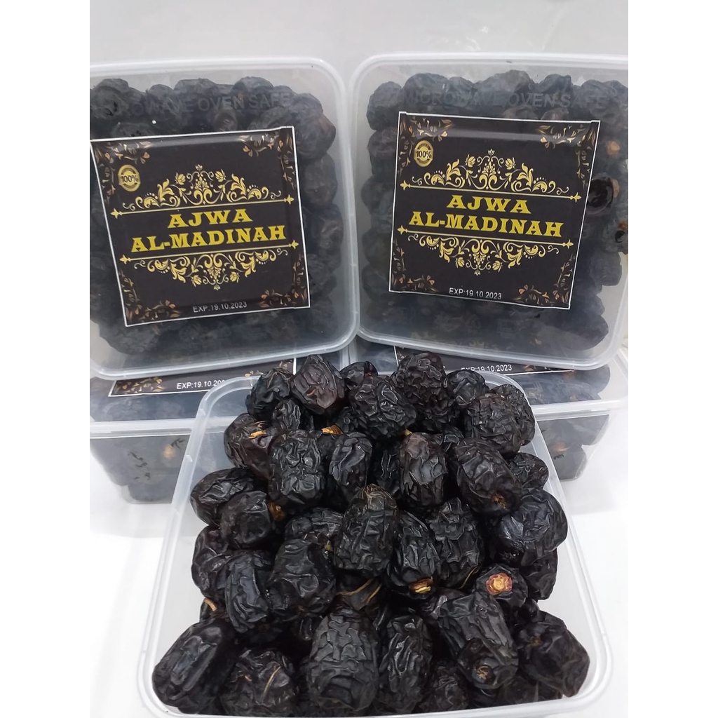 

kurma ajwa nabi rassul Grade 1 premiun 500gr / ajwa al madinah premium