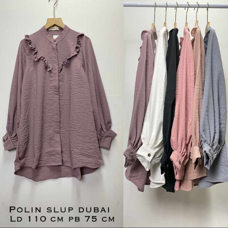 ATASAN BLOUSE POLO LINEN by DUBAI