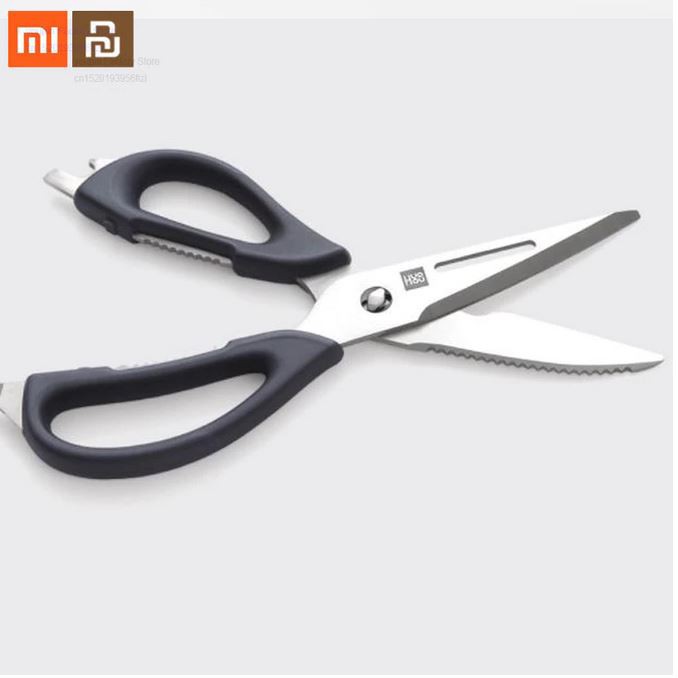 Gunting Dapur Stainless Gunting Tulang Parut Sisik 4 Fungsi MI HUOHOU Kitchen Scissors