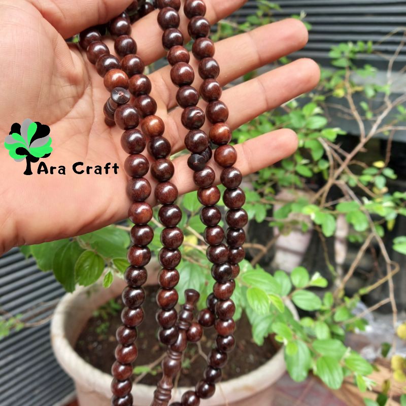 Tasbih Stigi Asli 8mm/Tasbih Stigi Laut Asli/Tasbih Stigi Hitam/Tasbih Muslim 99 Kayu Stigi