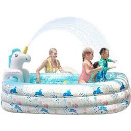 Baby Spa - Kolam Renang Bayi Baby Flow Cozy Transparan Full Gambar - Swimming Pool Anak Transparant doctor dolphin swim pool Square Inflatable Baby Pool / Kolam Renang Anak