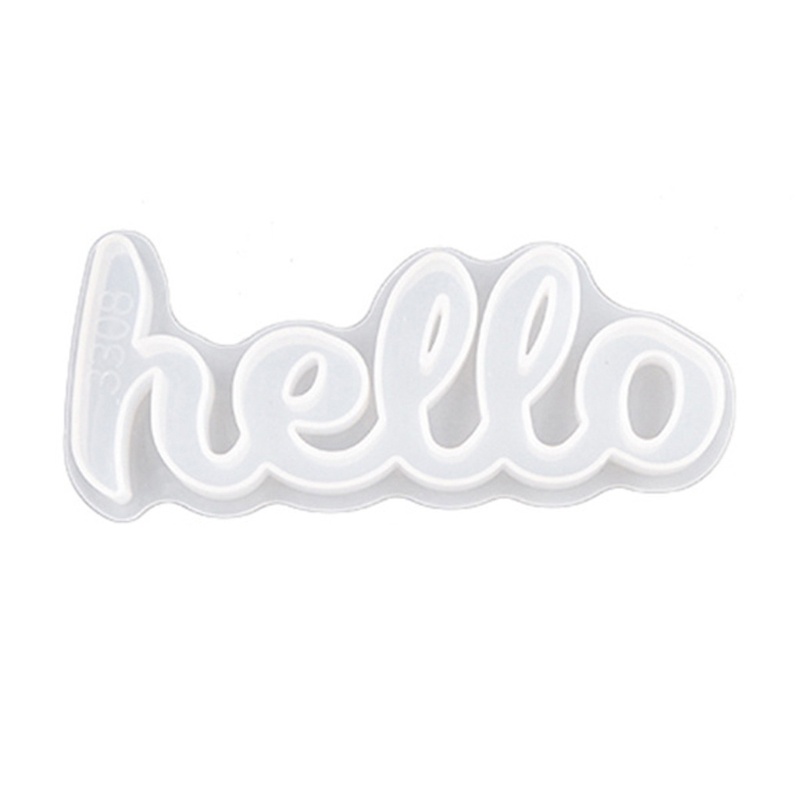 SIY  DIY Hello Blessed Live Letter Resin Casting Molds English Letters Love Pendant Silicone Jewelry Resin Mold Craft Tools