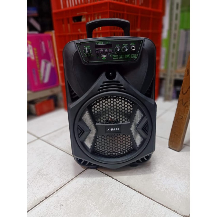 COD✓SPEAKER BLUETOOTH FLECO 8'5 INCH F-8802  PLUS MIC KARAOKE + REMOTE//SPEAKER FLECO X-BASS//SPEAKER KARAOKE//SPEAKER SALON AKTIF//SPEAKER WIRELESS