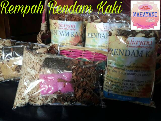 Rempah Rendam Kaki 3X Pakai Dengan Serbuk Wangi & Garam Aromaterapi