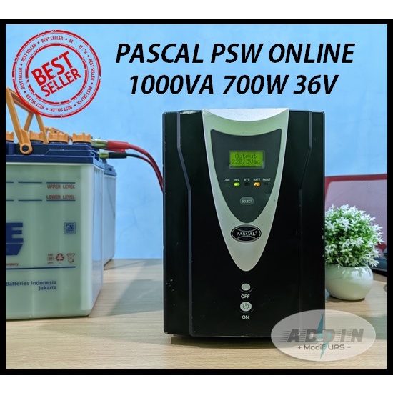 UPS Modif Modifikasi Aki External Pascal 1000VA 1KVA 700Watt 36V PSW