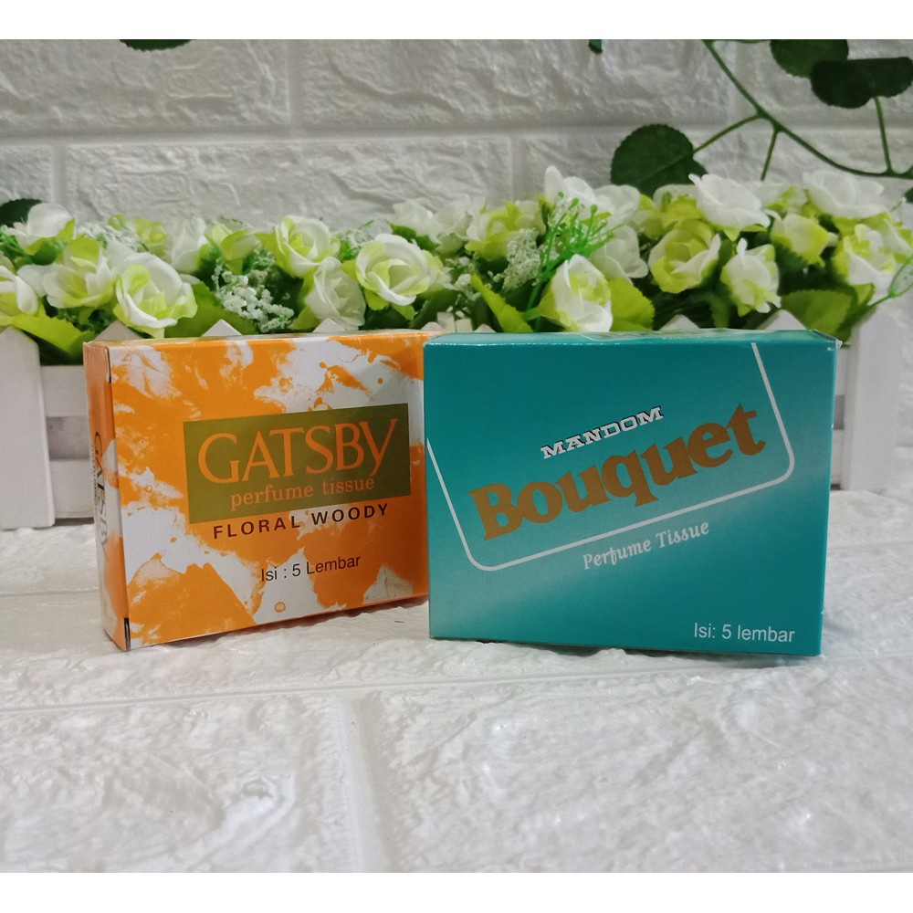 GATSBY MANDOM Tisu Parfum Pria Wanita Isi 5 Satuan Wangi Maskulin Woody Bouquet