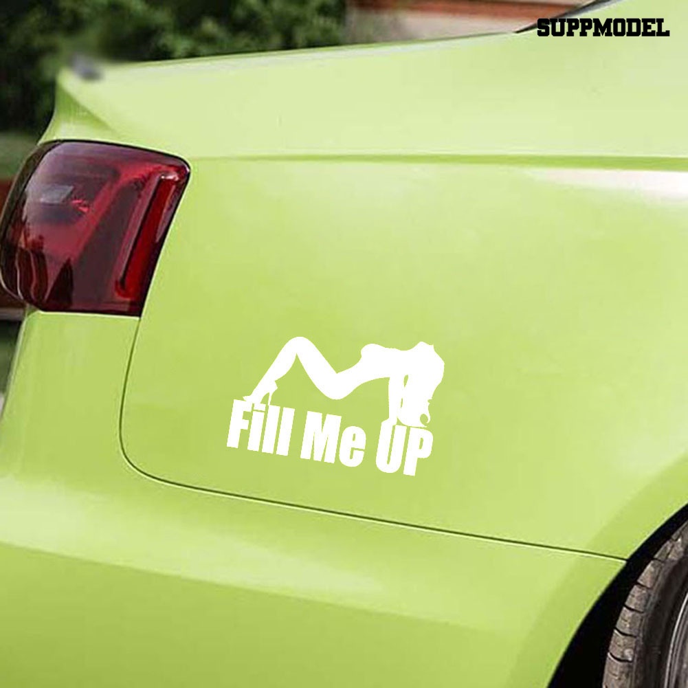 Stiker Fill Me Up Wanita Sexy Untuk Bumper Bagasi Mobil