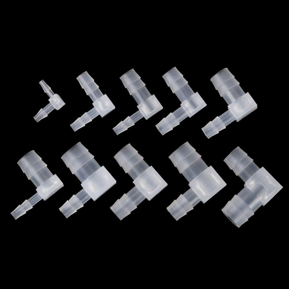 Nanas 5pcs Konektor Siku PP Sama Pompa Angin Pagoda Aquarium Fish Tank Sambungan Selang