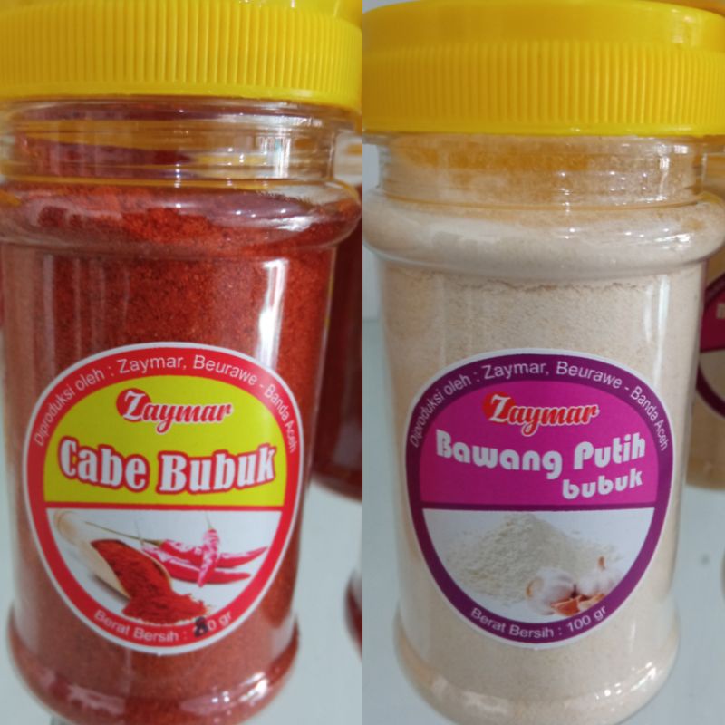 

ZAYMAR Bumbu Dapur | Cabe dan Bawang Putih Bubuk 70gr